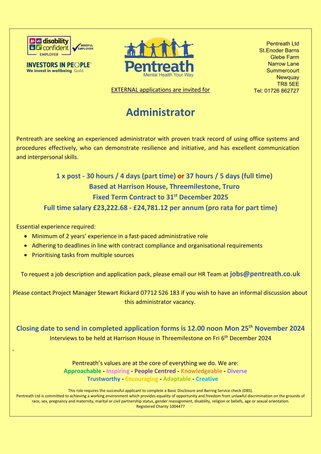 Advert Administrator HH November 2024 01